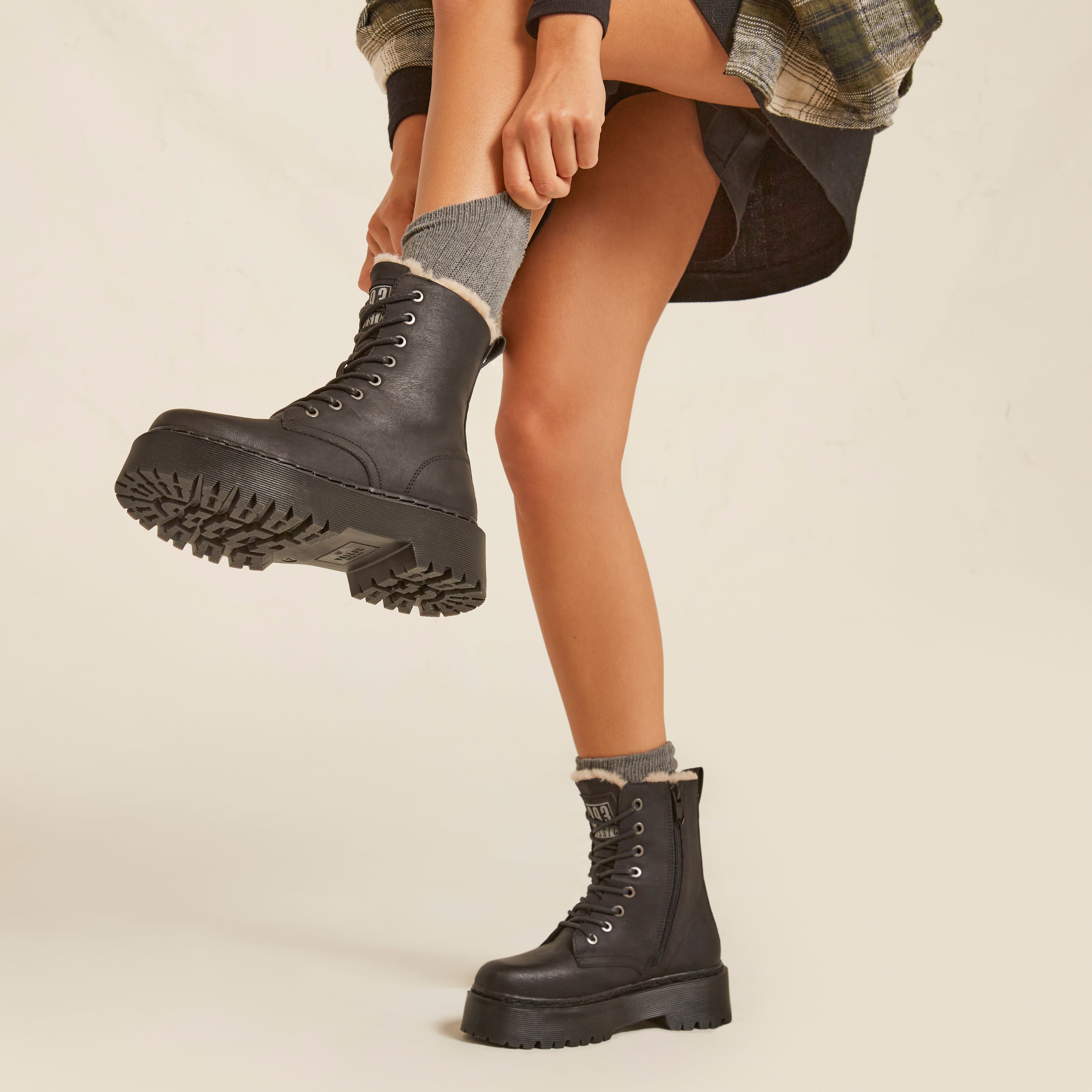 13-1993BOWIE_0902-1993 BOWIE PLATEFORME-Women's Winter Boots-Yellow-Yellow Shoes