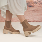 JADETAUPE130_full-Jade-Women's Fashion Light Boots-Yellow-Yellow Shoes
