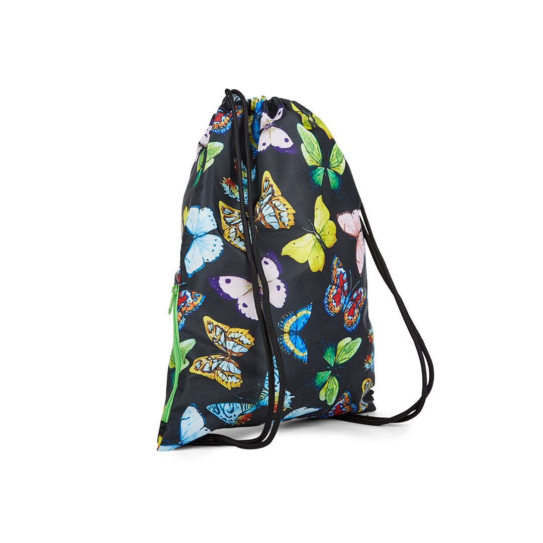 Yellow Shoes | Accessories-Girls-School Items-Shoe Bag | Wild Butterflies Sac fourre-tout | 109545-71-loqi-02-Wild Butterflies Sac fourre-tout-Accessories Kids-Loqi-Yellow Shoes