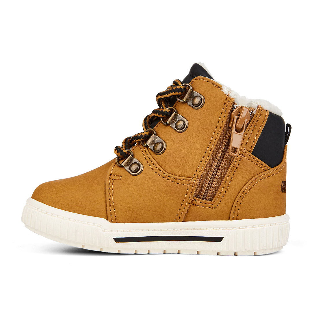 Yellow Shoes | Baby-Bootie-Boys-Laced | Terry | 109642-66-terry-02_a72e0e4c-7bd1-499d-8c61-c013b82fe68e-Terry-Baby Booties-Riverstone-Yellow Shoes