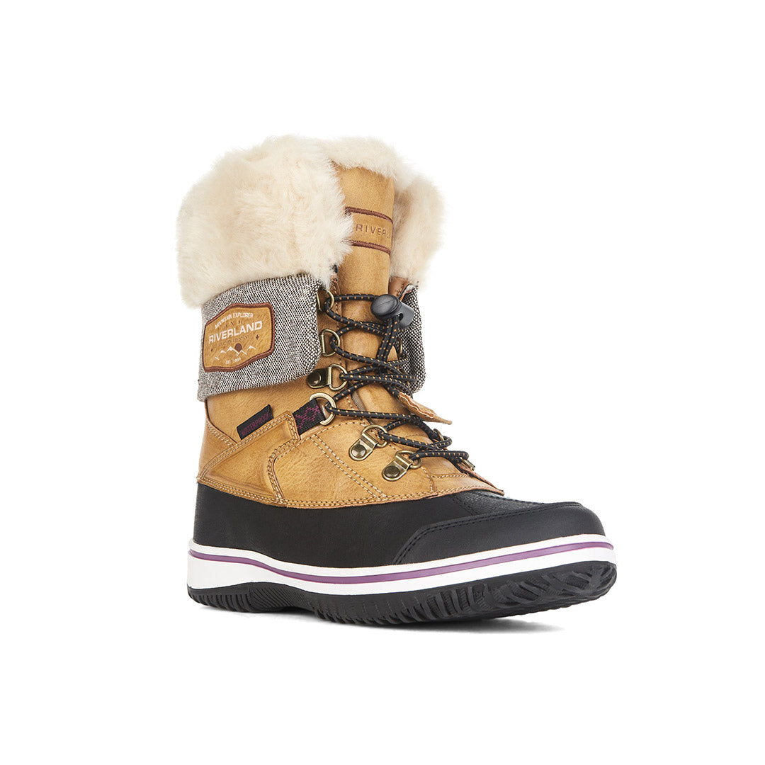 Yellow Shoes | Missy-Winter Boots-Casual-Flat & Med. Shaft | Nomad | 109910-31-nomad-03-Nomad-Junior Kids Winter Boots-Riverland-Yellow Shoes