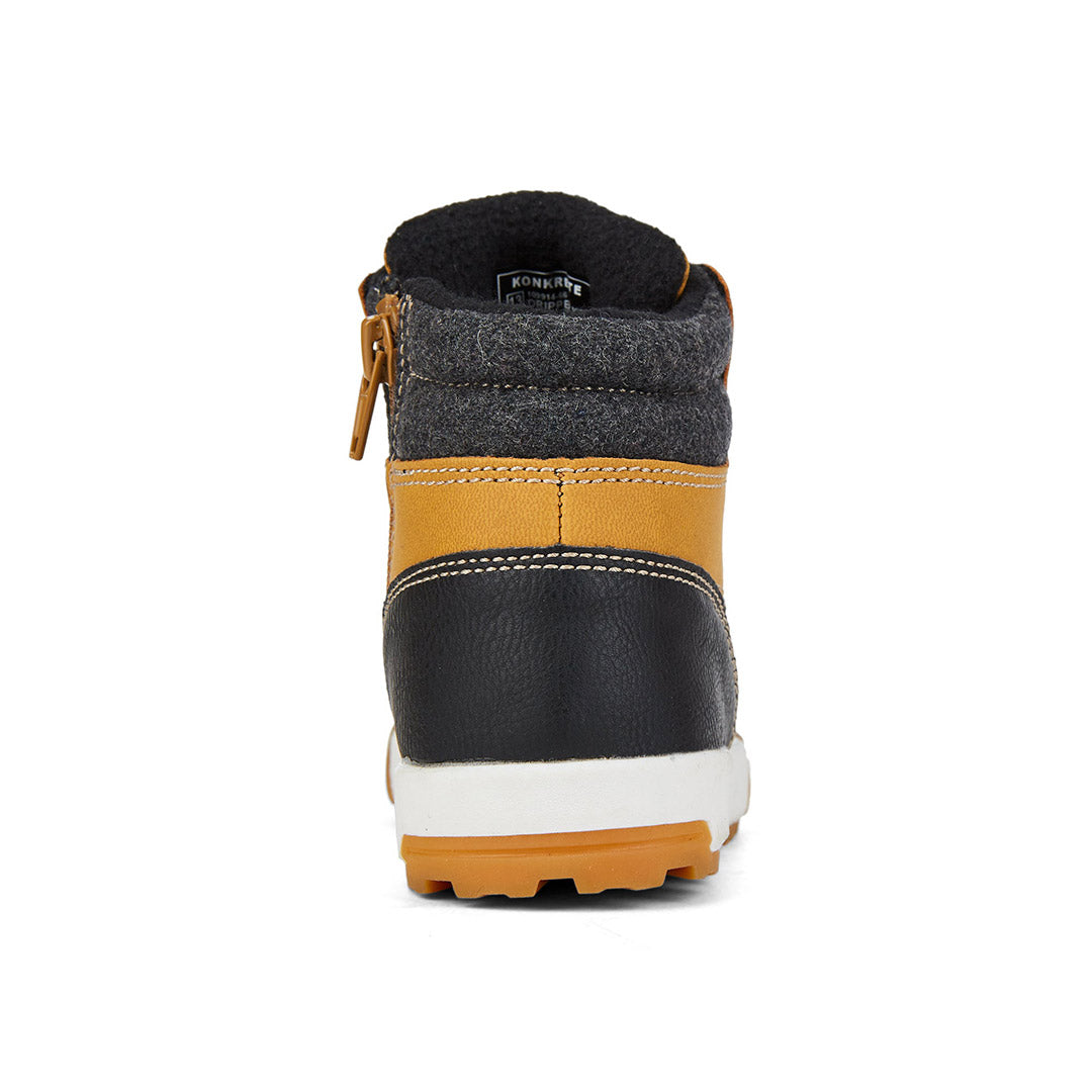 Yellow Shoes | Boys-Light Boots-Casual-Laced | Dripper | 109915-66-dripper-05-Dripper-Junior Kids Fashion Light Boots-Konkrete-Yellow Shoes