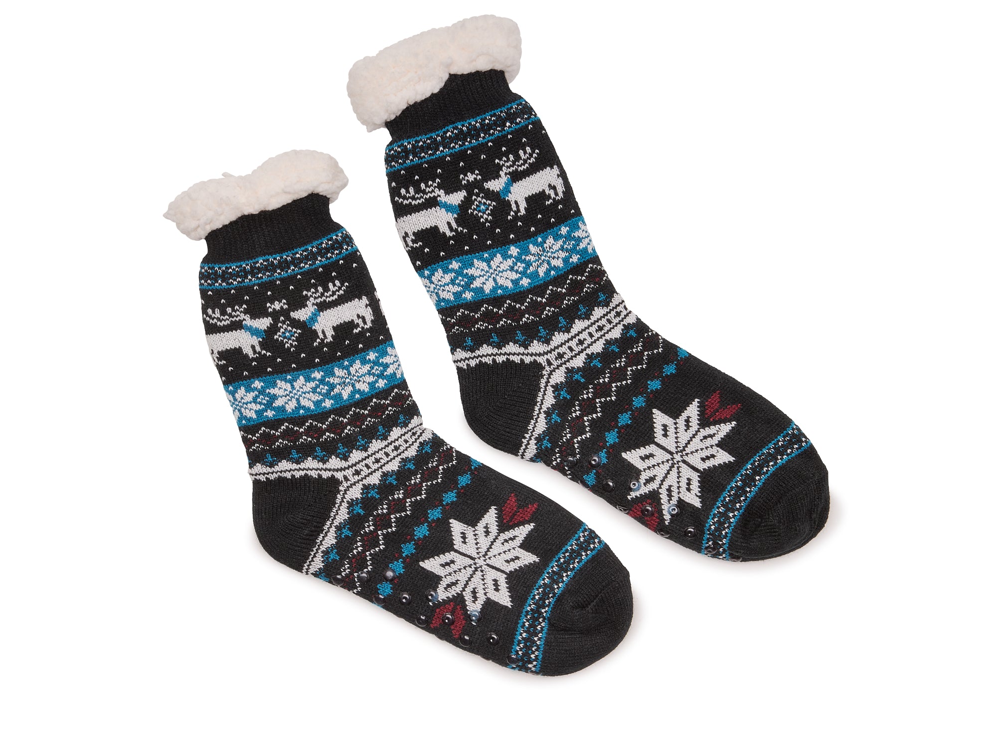 112297-01-Polar_Heat_Bas_doubles_en_sherpa_pour_femmes_avec_flocons-1-2151700032-Polar Heat - Socks with sherpa lining for women-Women's Socks | Accessories-Polar Heat-Yellow Shoes