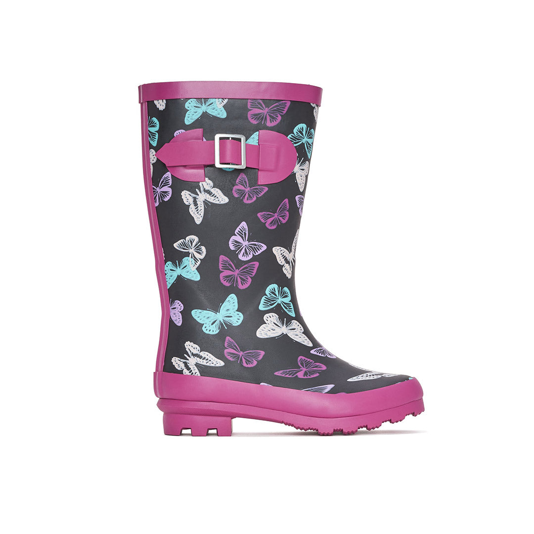 Yellow Shoes | Youth-Rainwear-Girls-Rain Boot | Papillon Bleu | 113083-01-PAPILLON_BLEU-1_337999a0-e6d7-46c0-8ae4-5745274360f8-2256600063-Papillon Bleu-Toddler Kids Rain Boots and Rainwear-Miss Chelsee-Yellow Shoes