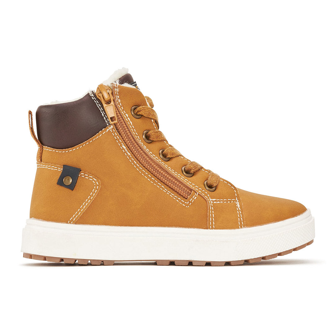 Yellow Shoes | Toddler-Boy-Light Boots-Casual-Zipped | Logan 2.0  | 114631-66-LOGAN_2.0-1-2376900039-Logan 2.0-Toddler Kids Fashion Light Boots-Riverstone-Yellow Shoes