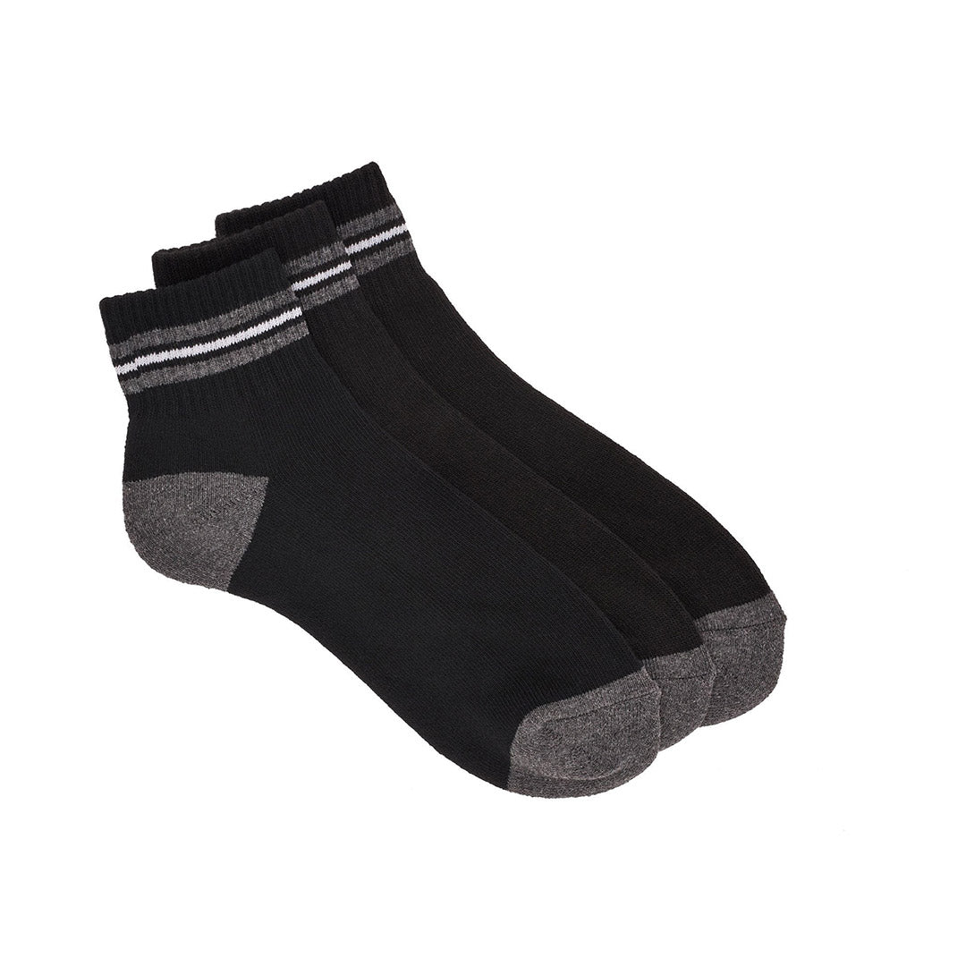 115199-01-POINT-ZERO-3-PAIRES-DE-BAS-POUR-HOMMES-STRIPE-ON-CUFF-1-115199-01-POINT ZERO - 3 Pairs of socks for Men-Men's Socks | Accessories-Point Zero-Yellow Shoes