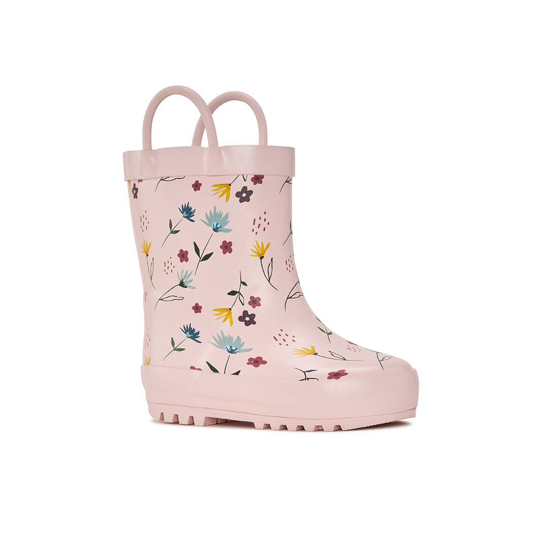 Yellow Shoes | Baby-Rainwear-Girls-Lined Boot | Petales | 115403-68-PETALES-2-Petales-Baby Rain boots and Rainwear-Yellow-Yellow Shoes
