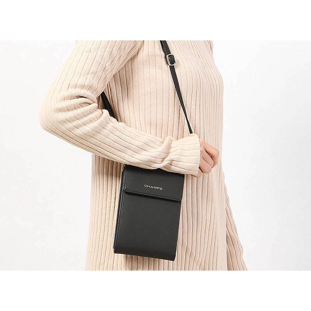118497-01-CHAMPS_Sac_a_bandouliere_pour_cellulaire-06-CHAMPS | Smartphone sling bag-Women's Handbags | Accessories-Champs-Yellow Shoes